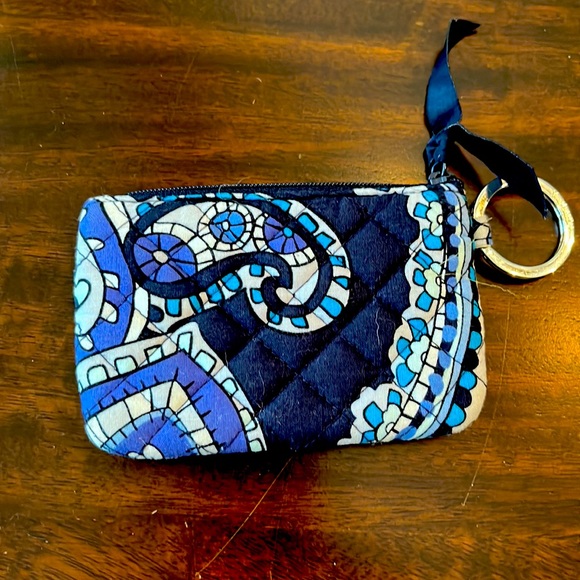 Vera Bradley ID holder/keychain/zipper change purse. Paisley design. - Picture 2 of 5